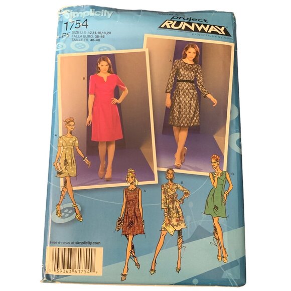 Simplicity Pattern 1754 Project Runway Dress Sizes 12-20 uncut - Picture 1 of 2
